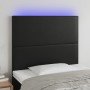Cabecero con luces LED cuero sintético negro 80x5x118/128 cm en Cabeceros y pies de cama | Comprar online en Foro24