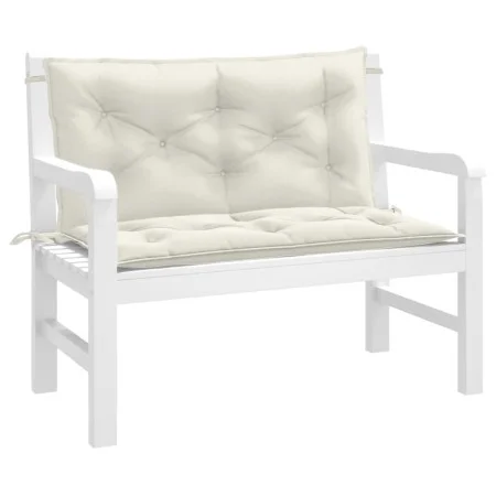 Kissen für Gartenbank 2 Stück Stoff Creme Melange 100x50x7 cm von , Kissen für Stühle und Sofas - Ref: Foro24-4002588, Preis:...