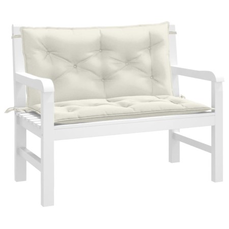 Kissen für Gartenbank 2 Stück Stoff Creme Melange 100x50x7 cm von , Kissen für Stühle und Sofas - Ref: Foro24-4002588, Preis:...