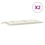 Cojines para banco jardín 2 uds tela crema melange 100x50x7 cm by , Cushions for chairs and sofas - Ref: Foro24-4002588, Pric...