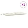 Kissen für Gartenbank 2 Stück Stoff Creme Melange 100x50x7 cm von , Kissen für Stühle und Sofas - Ref: Foro24-4002588, Preis:...