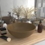 Matte Cream Ceramic Round Bathroom Sink by vidaXL, Sinks - Ref: Foro24-146985, Price: 64,03 €, Discount: %