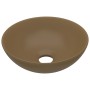 Matte Cream Ceramic Round Bathroom Sink by vidaXL, Sinks - Ref: Foro24-146985, Price: 64,03 €, Discount: %
