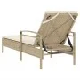 Liegestuhl mit beigem Kunststoff-Rattankissen 63x200x81 cm. von , Liegen - Ref: Foro24-368303, Preis: 179,46 €, Rabatt: %