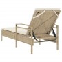Tumbona con cojín ratán sintético beige 63x200x81 cm by , Loungers - Ref: Foro24-368303, Price: 164,87 €, Discount: %