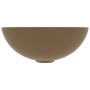 Matte Cream Ceramic Round Bathroom Sink by vidaXL, Sinks - Ref: Foro24-146985, Price: 64,03 €, Discount: %