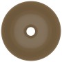 Matte Cream Ceramic Round Bathroom Sink by vidaXL, Sinks - Ref: Foro24-146985, Price: 64,03 €, Discount: %