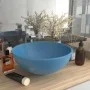 Lavabo de lujo redondo cerámica azul claro mate 32,5x14 cm de vidaXL, Lavabos - Ref: Foro24-146967, Precio: 47,88 €, Descuent...