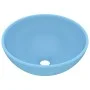 Lavabo de lujo redondo cerámica azul claro mate 32,5x14 cm de vidaXL, Lavabos - Ref: Foro24-146967, Precio: 47,88 €, Descuent...
