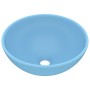 Luxuriöses rundes Keramikwaschbecken hellblau matt 32,5x14 cm von vidaXL, Sinkt - Ref: Foro24-146967, Preis: 60,03 €, Rabatt: %
