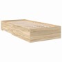 Estructura de cama Marrón 90 x 190 cm Madera contrachapada