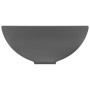 Lavabo de lujo redondo cerámica gris oscuro mate 32,5x14 cm de vidaXL, Lavabos - Ref: Foro24-146972, Precio: 60,56 €, Descuen...