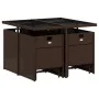 Set comedor para jardín 9 pzas y cojines ratán sintético marrón by , Garden sets - Ref: Foro24-3277724, Price: 456,96 €, Disc...