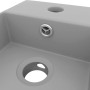 Light gray ceramic sink with overflow by vidaXL, Sinks - Ref: Foro24-146993, Price: 64,99 €, Discount: %