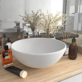 Lavabo de lujo redondo cerámica blanco mate 32,5x14 cm de vidaXL, Lavabos - Ref: Foro24-146965, Precio: 98,66 €, Descuento: %
