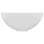 Lavabo de lujo redondo cerámica blanco mate 32,5x14 cm