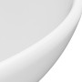 Lavabo de lujo redondo cerámica blanco mate 32,5x14 cm