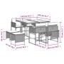 Set comedor jardín 9 pzas y cojines ratán sintético gris by , Garden sets - Ref: Foro24-3278089, Price: 371,80 €, Discount: %
