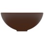 Lavabo de lujo redondo cerámica marrón oscuro mate 32,5x14 cm de vidaXL, Lavabos - Ref: Foro24-146973, Precio: 48,73 €, Descu...