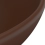 Lavabo de lujo redondo cerámica marrón oscuro mate 32,5x14 cm de vidaXL, Lavabos - Ref: Foro24-146973, Precio: 48,73 €, Descu...