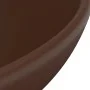Luxury round dark brown matte ceramic sink 32.5x14 cm by vidaXL, Sinks - Ref: Foro24-146973, Price: 48,23 €, Discount: %