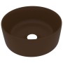 Mattes, dunkelbraunes, rundes Luxuswaschbecken aus Keramik, 40 x 15 cm von vidaXL, Sinkt - Ref: Foro24-147017, Preis: 68,06 €...