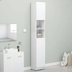 Armario de baño madera contrachapada blanco 32x25,5x190 cm de vidaXL, Muebles de baño - Ref: Foro24-802876, Precio: 75,19 €, ...