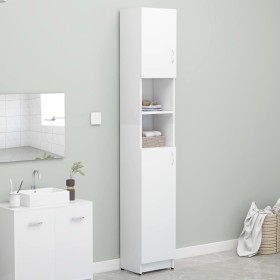White plywood bathroom cabinet 32x25.5x190 cm by vidaXL, Bathroom furniture - Ref: Foro24-802876, Price: 76,31 €, Discount: %