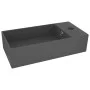 Dark gray ceramic sink with overflow by vidaXL, Sinks - Ref: Foro24-146994, Price: 60,44 €, Discount: %