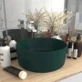 Matte dark green round ceramic luxury washbasin 40x15 cm by vidaXL, Sinks - Ref: Foro24-147014, Price: 83,10 €, Discount: %