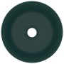 Matte dark green round ceramic luxury washbasin 40x15 cm by vidaXL, Sinks - Ref: Foro24-147014, Price: 84,10 €, Discount: %