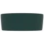 Matte dark green round ceramic luxury washbasin 40x15 cm by vidaXL, Sinks - Ref: Foro24-147014, Price: 83,10 €, Discount: %