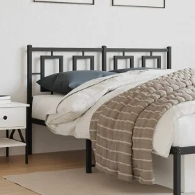 Black metal headboard 140 cm by , Headboards and footboards - Ref: Foro24-374274, Price: 51,29 €, Discount: %
