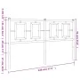 Kopfteil aus schwarzem Metall, 140 cm von , Kopf- und Fußteile - Ref: Foro24-374274, Preis: 51,29 €, Rabatt: %