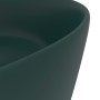 Mattes dunkelgrünes rundes Luxuswaschbecken aus Keramik 40x15 cm von vidaXL, Sinkt - Ref: Foro24-147014, Preis: 84,10 €, Raba...
