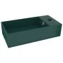 Dark green ceramic sink with overflow. by vidaXL, Sinks - Ref: Foro24-146992, Price: 77,03 €, Discount: %
