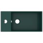 Dark green ceramic sink with overflow. by vidaXL, Sinks - Ref: Foro24-146992, Price: 82,58 €, Discount: %