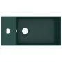 Dark green ceramic sink with overflow. by vidaXL, Sinks - Ref: Foro24-146992, Price: 77,03 €, Discount: %