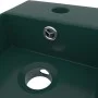Dunkelgrünes Keramikwaschbecken mit Überlauf von vidaXL, Sinkt - Ref: Foro24-146992, Preis: 77,03 €, Rabatt: %
