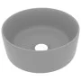 Matte light gray round ceramic luxury washbasin 40x15 cm by vidaXL, Sinks - Ref: Foro24-147015, Price: 67,84 €, Discount: %