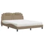 Cama con colchón cuero sintético capuchino 160x200 cm de , Camas y somieres - Ref: Foro24-3208807, Precio: 392,90 €, Descuent...