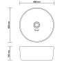 Matte light gray round ceramic luxury washbasin 40x15 cm by vidaXL, Sinks - Ref: Foro24-147015, Price: 67,84 €, Discount: %