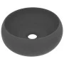 Lavabo de lujo redondo cerámica gris oscuro mate 40x15 cm de vidaXL, Lavabos - Ref: Foro24-147005, Precio: 69,56 €, Descuento: %