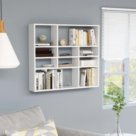 Weißes Wandregal aus Sperrholz, 90 x 16 x 78 cm von vidaXL, Regale und Regale - Ref: Foro24-802939, Preis: 49,76 €, Rabatt: %