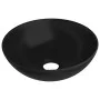 Round matte black ceramic bathroom sink by vidaXL, Sinks - Ref: Foro24-146986, Price: 64,29 €, Discount: %