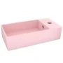 Matte pink ceramic sink with overflow by vidaXL, Sinks - Ref: Foro24-146988, Price: 91,32 €, Discount: %
