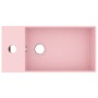 Matte pink ceramic sink with overflow by vidaXL, Sinks - Ref: Foro24-146988, Price: 93,10 €, Discount: %