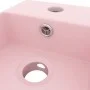 Matte pink ceramic sink with overflow by vidaXL, Sinks - Ref: Foro24-146988, Price: 91,32 €, Discount: %