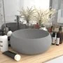 Matte light gray round ceramic luxury washbasin 40x15 cm by vidaXL, Sinks - Ref: Foro24-147004, Price: 59,83 €, Discount: %