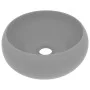 Matte light gray round ceramic luxury washbasin 40x15 cm by vidaXL, Sinks - Ref: Foro24-147004, Price: 59,83 €, Discount: %